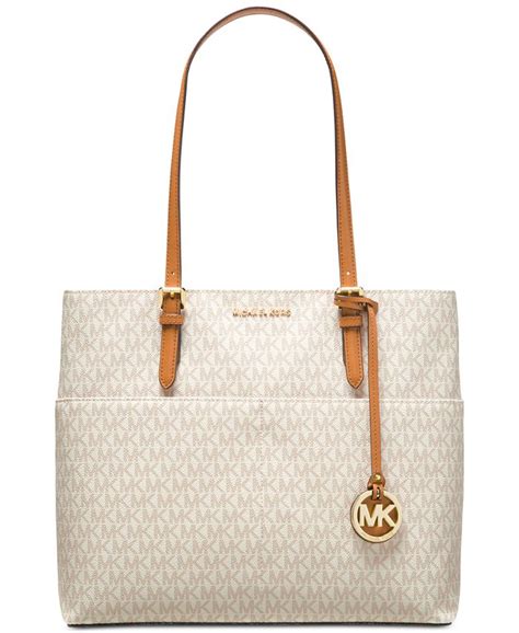 michael michael kors bedford signature pocket tote|michael kors winston leather tote.